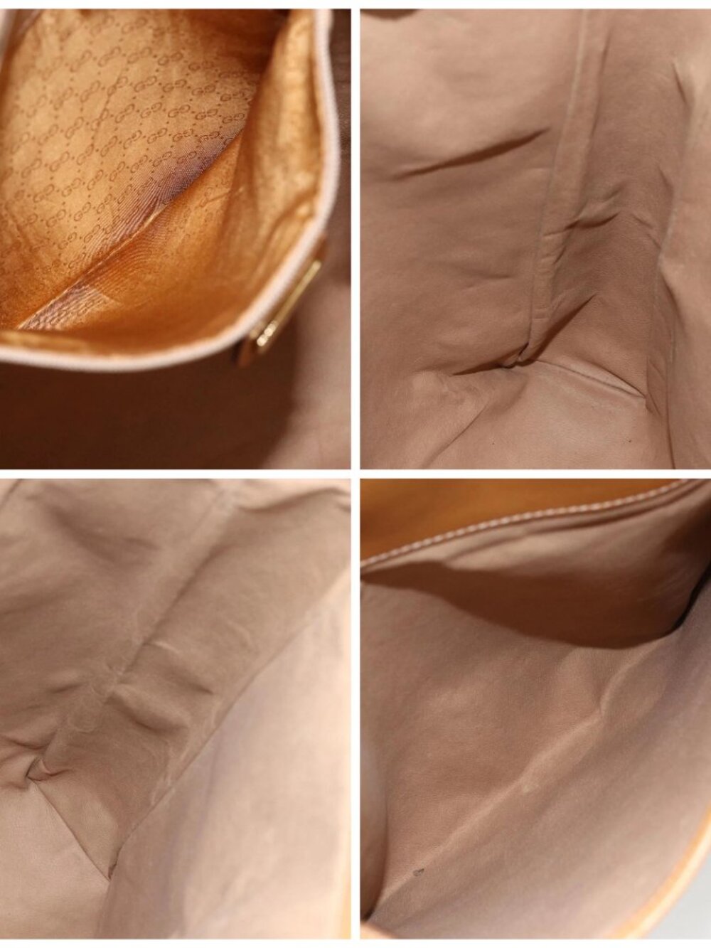 GUCCI Micro GG Supreme Tote Bag PVC Leather Beige Gold 002 115 0135 Auth BA9404 - Picture 15 of 16